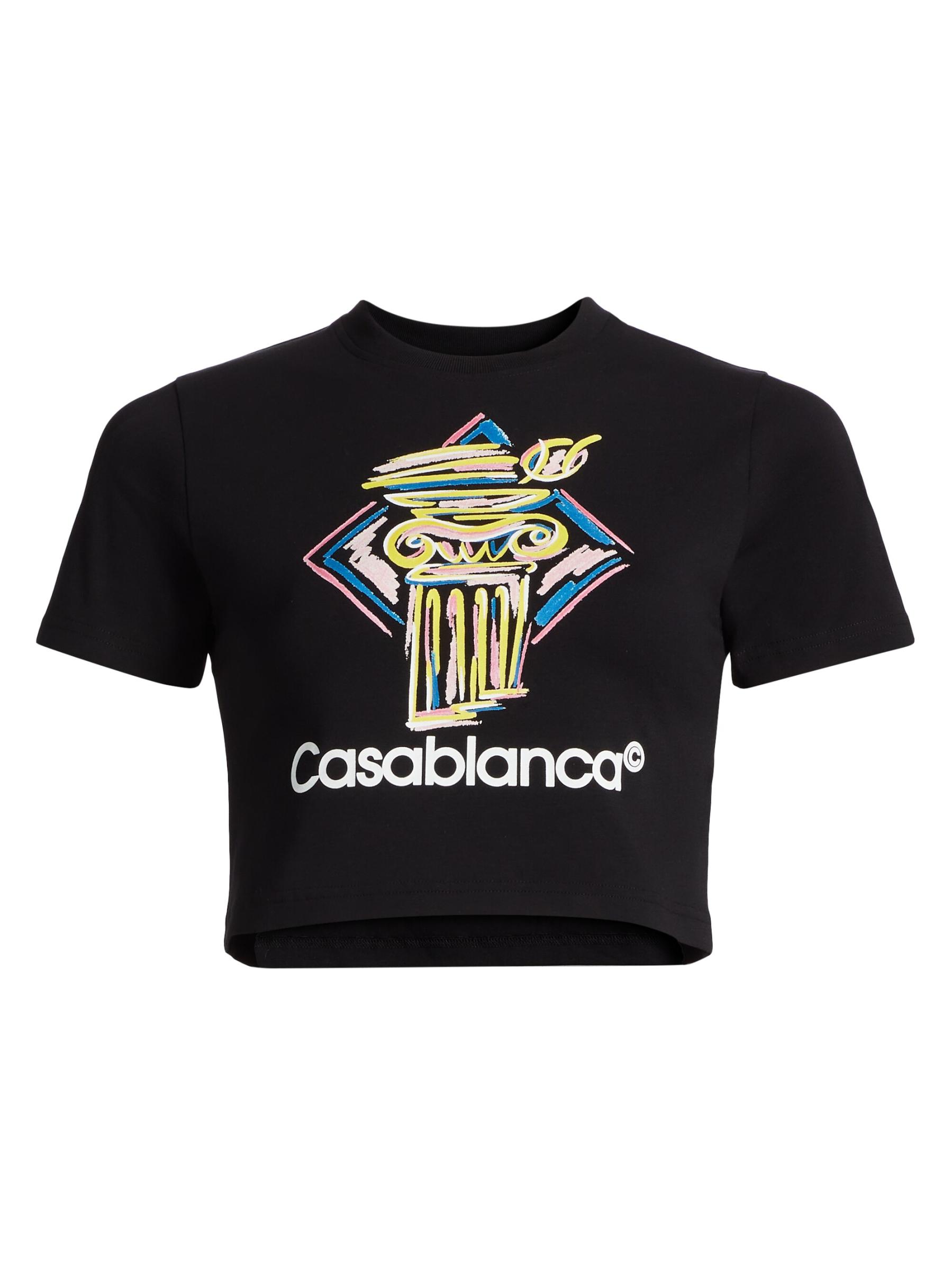 【関税込み】Casablanca ブラック Diamond Column ベビーTシャツ Diamond Column Baby T-Shirt | Casablanca Paris