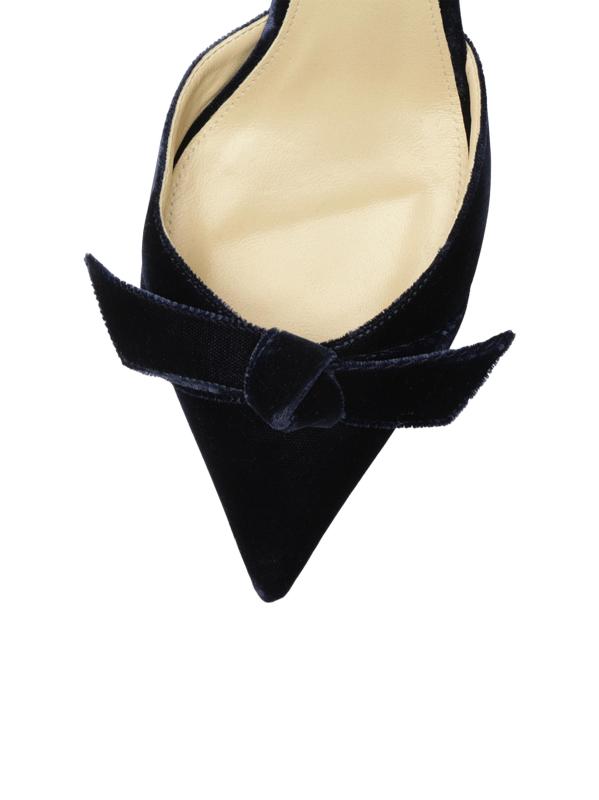 #5: حذاء سلينج باك مخملي مقاس 60 مم من كلاريتا بيل - بلو نوت