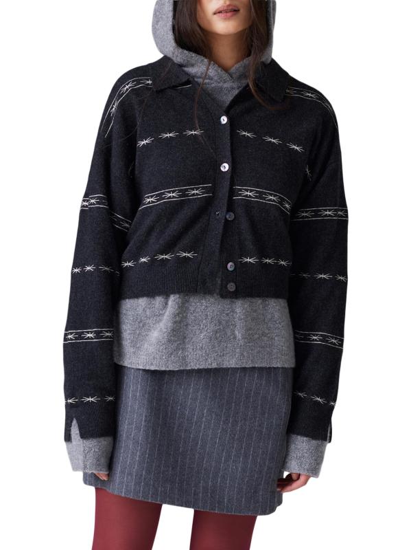 كارديغان من الكشمير بأزرار أمامية