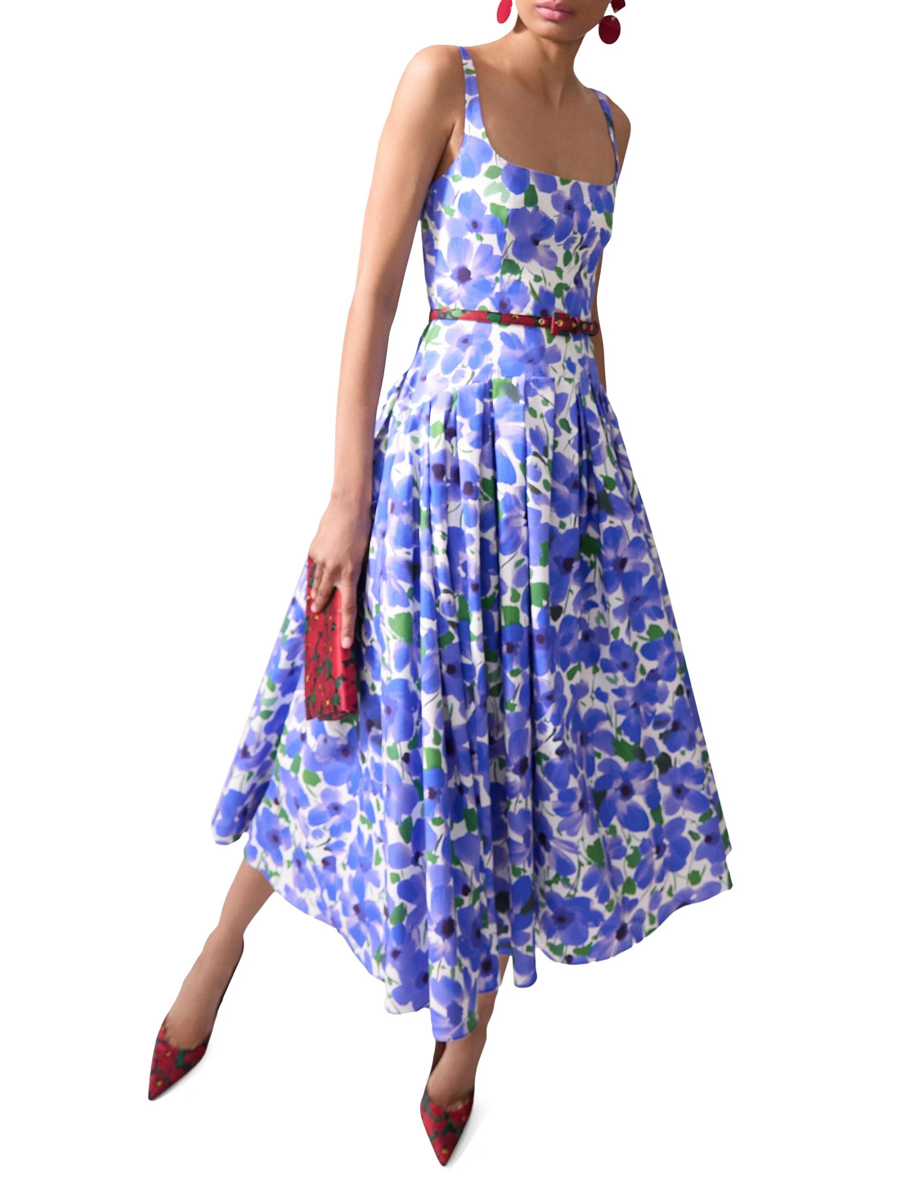 Carolina Herrera - フローラルドロップウエストミディドレス を