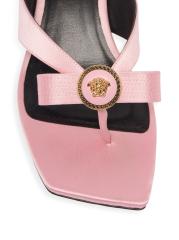 Versace♦サテントングサンダル 45mm VERSACE JEANS COUTURE ベルサーチェ ジーンズクチュール
