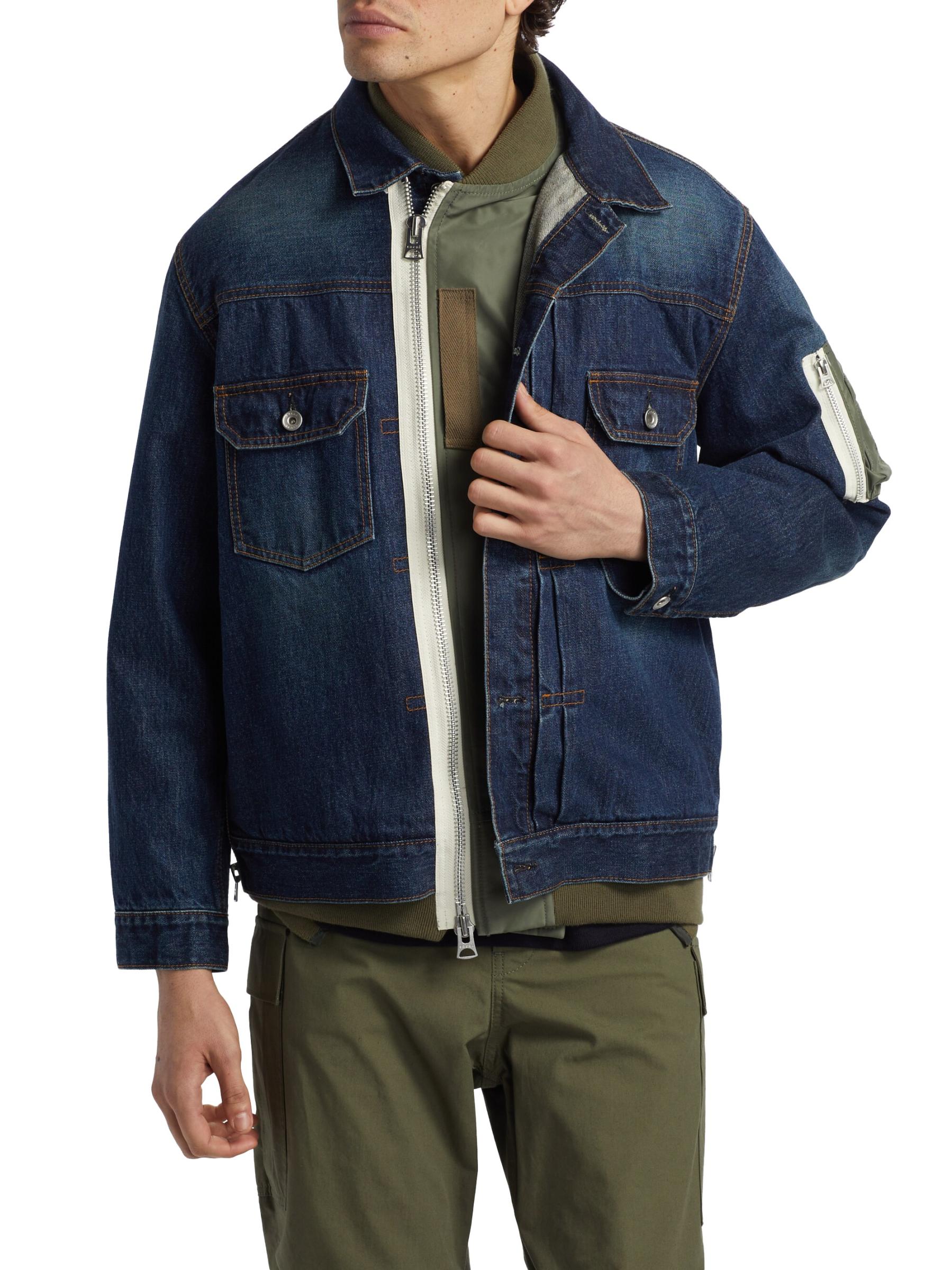 sacai★デニム×ナイロンツイルジャケット Sacai - デニム×ナイロンツイルジャケット をオンライン購入