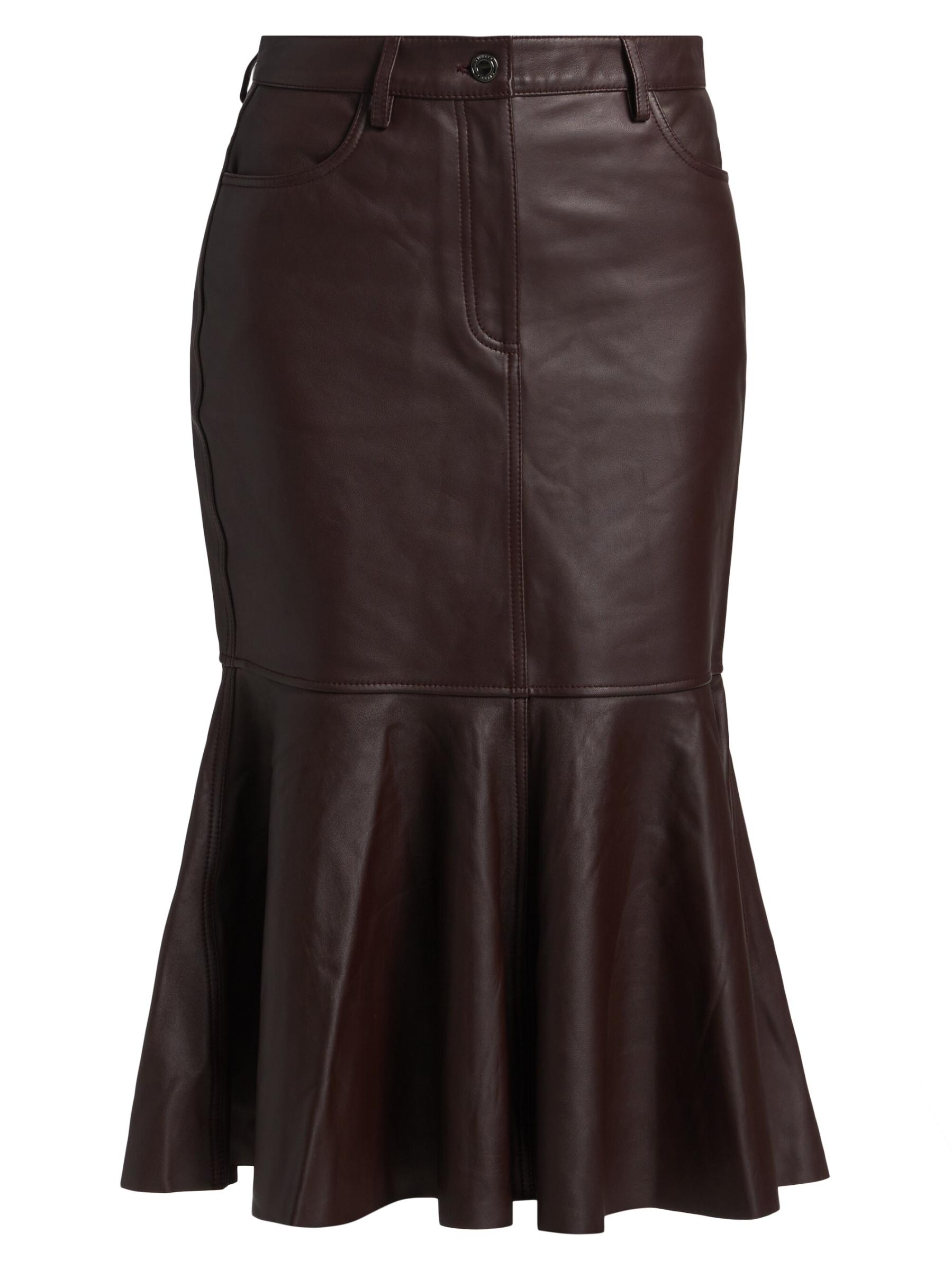 Shop Reiss Atelier - Luella Leather Flounce Skirt | Saks
