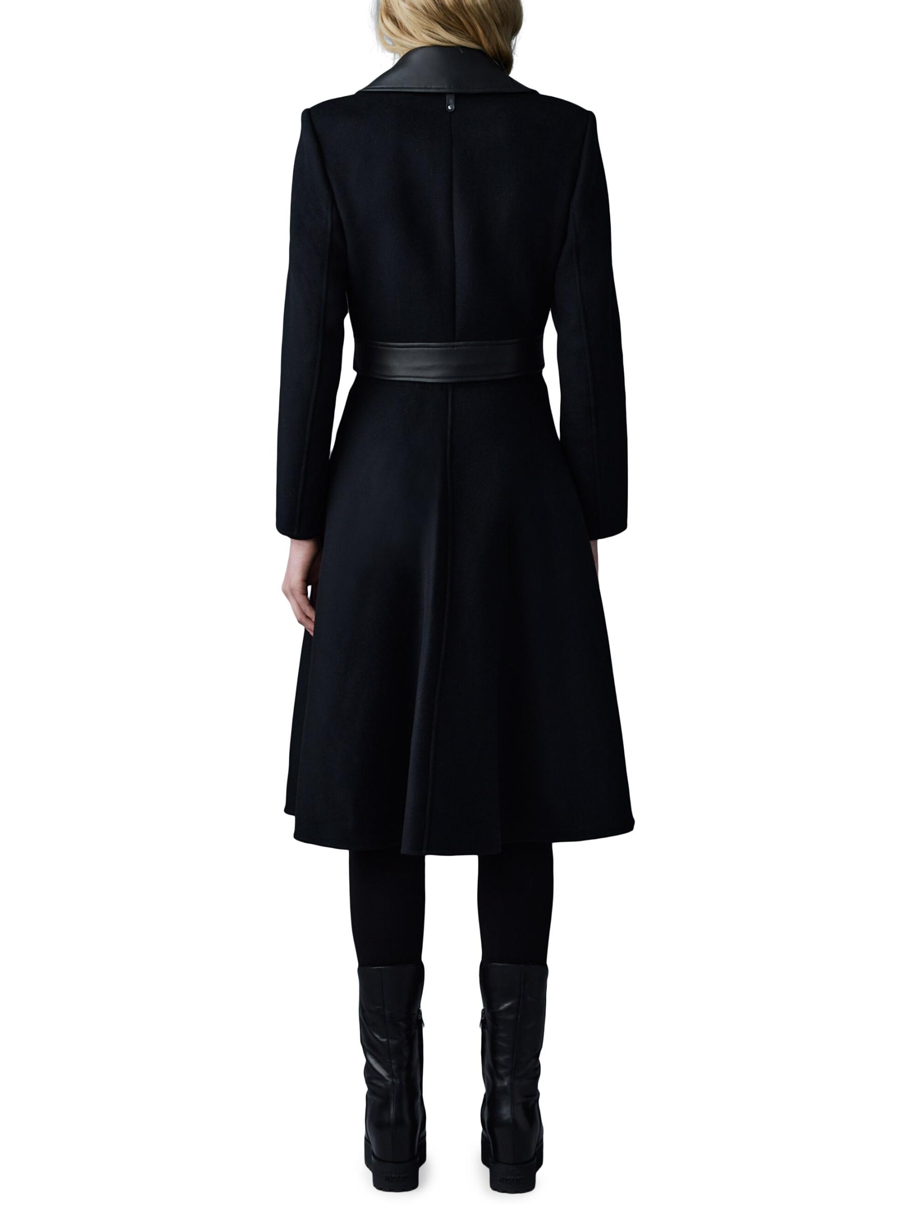 安心の追跡有 MACKAGE ローズ ウール アンド レザー コート Mackage - ローズウール&レザーコート をオンライン購入 | Saks