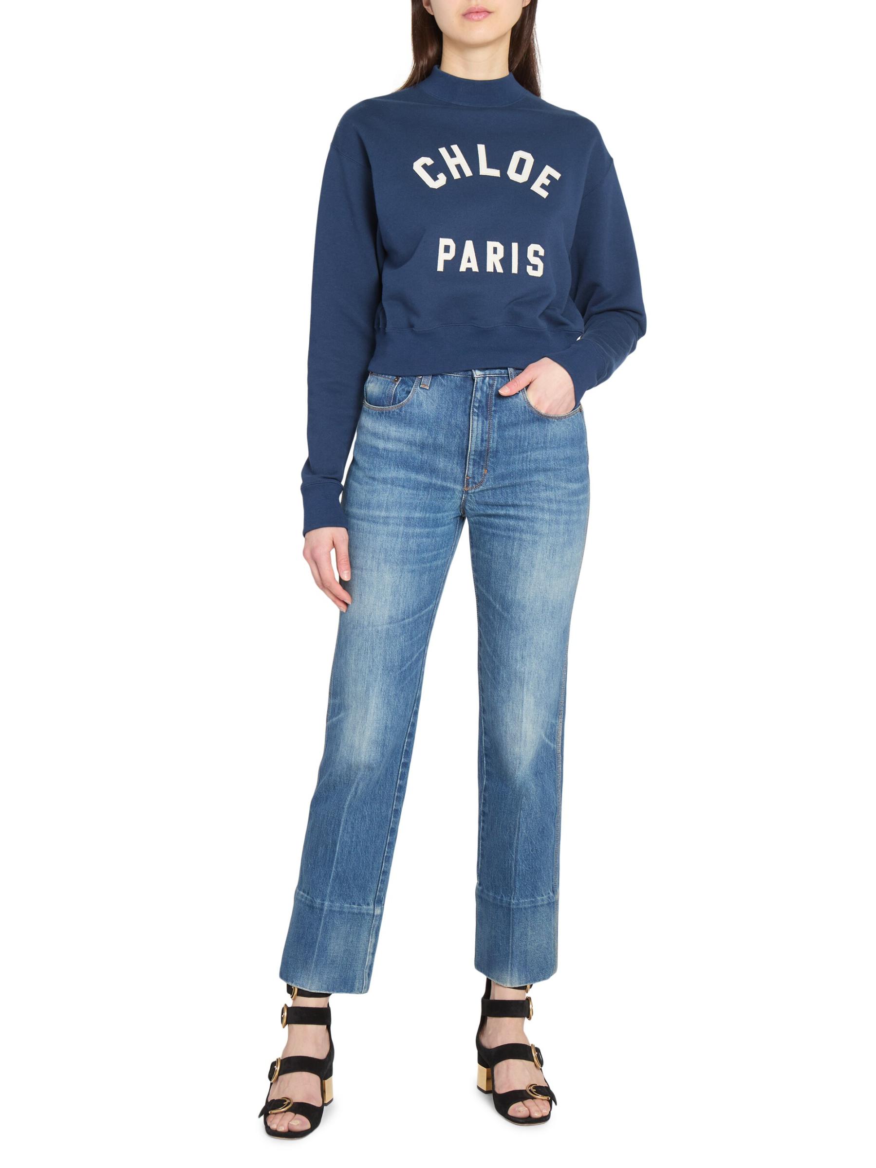 CHLOE ハイライズ スリム デニム Chloé - ハイライズスリムクロップジーンズ をオンライン購入