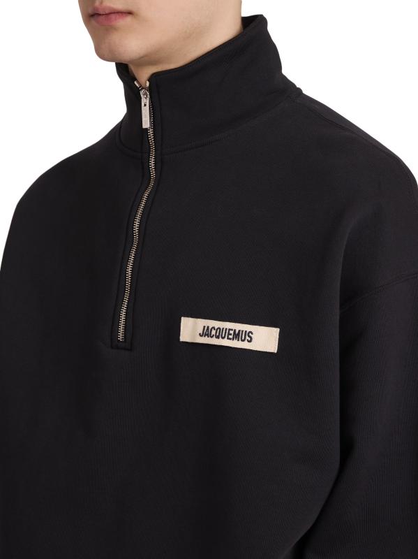Shop Jacquemus - Le Camionneur Grosgrain Half-Zip Pullover