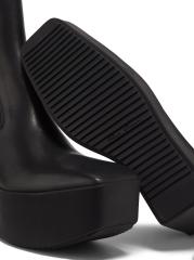 Shop Rick Owens - Sliver 115MM Leather Platform Beatle Boots