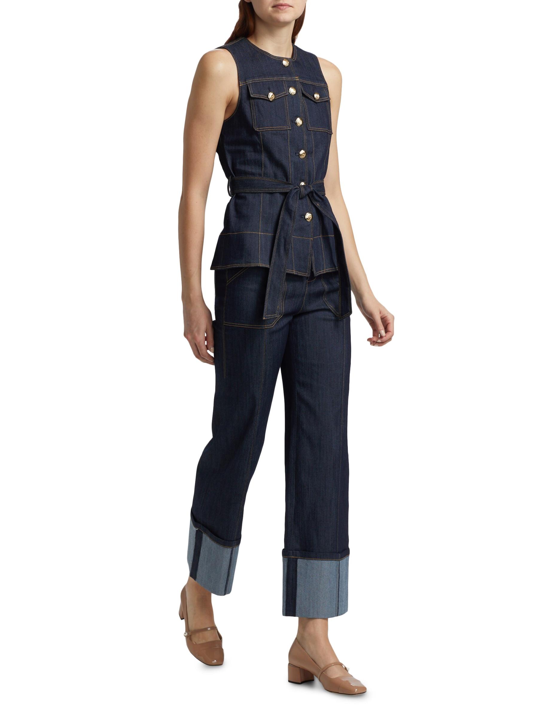 Shop Cinq à Sept - Reenee Denim Tie-Waist Vest | Saks Fifth