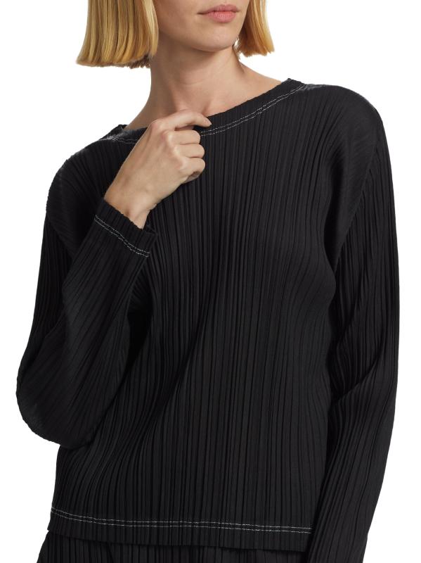 PLEATS PLEASE 長袖トップス PLEATS PLEASE プリーツプリーズ 長袖 トップス 女性 グレー 灰色