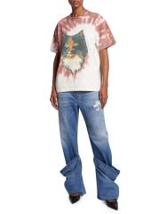 【JW Anderson】猫プリント タイダイ Tシャツ JW Anderson - 猫プリント・タイダイTシャツ をオンライン購入