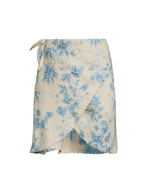 سارونغ من الكتان مزين بالزهور من أغوستينا بوجين