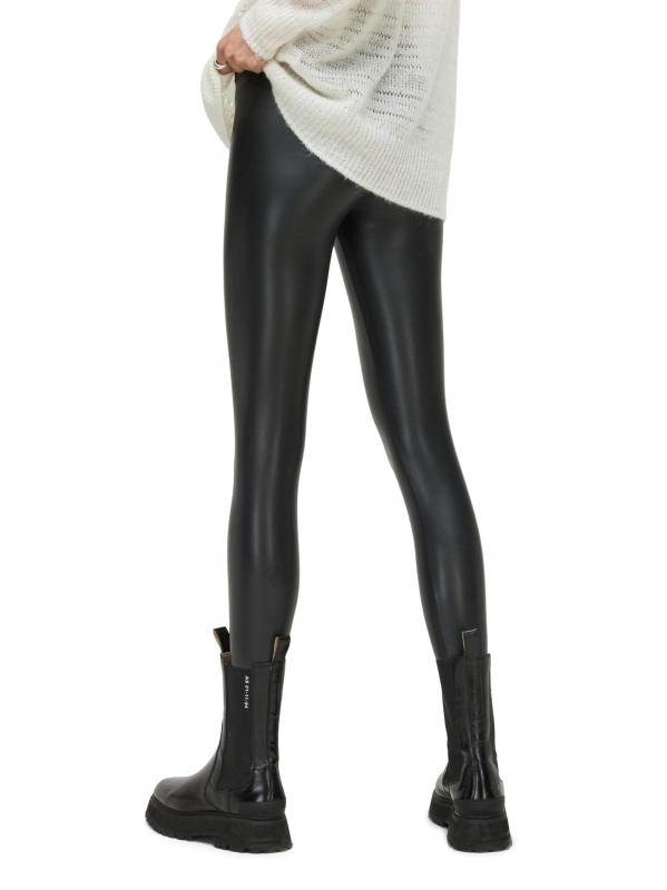 #3: بنطال Cora من الجلد الصناعي - أسود