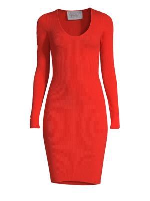 فستان منسوج بأكمام مفتوحة