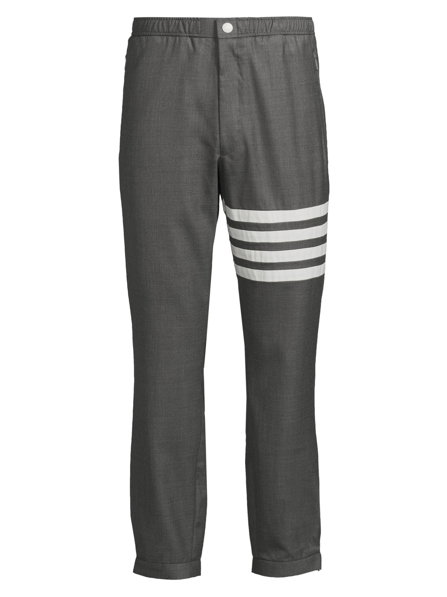 THOM BROWNEネイビー サイドストライプ ショートパンツ リップストップ ひざ上丈ショートパンツ | Thom Browne