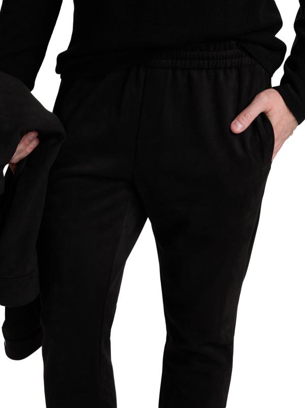 #5: بنطال رياضي بأربطة من Noah - جلد الغزال الأسود