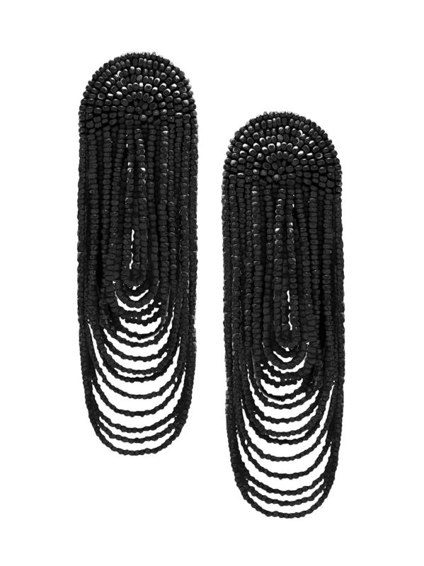 أقراط بمشبك مطليّة بالذهب عيار 14 قيراطًا ومزيّنة بالخرز الزجاجي