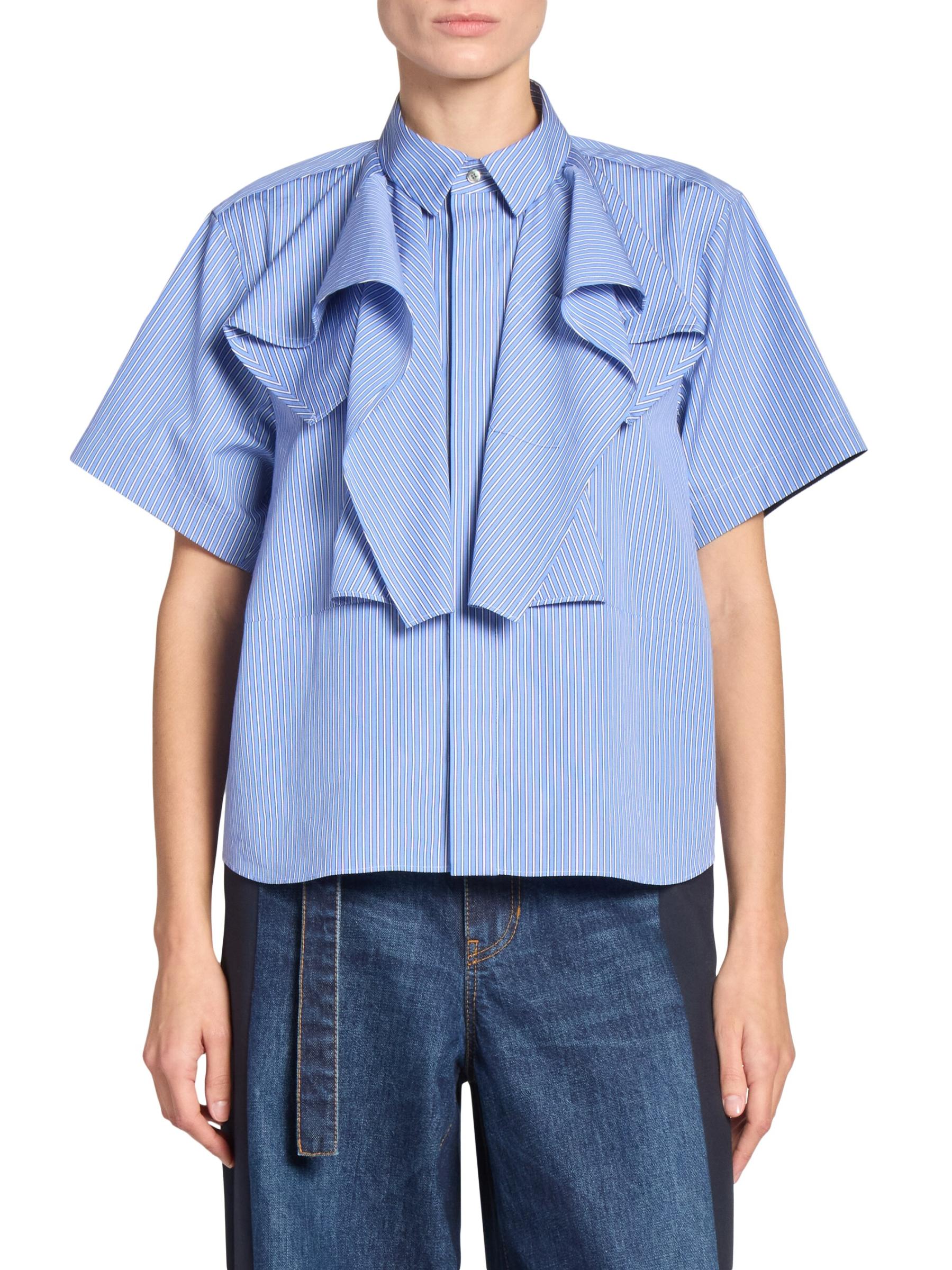 シャツ Sacai Shirt with pocket Sacai Zipped Pocket Jersey T-shirt In Black | ModeSens