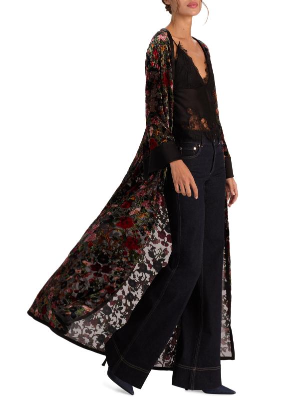 #3: رداء نومي فلورال من مزيج الحرير المستوحى من الكيمونو - دائم