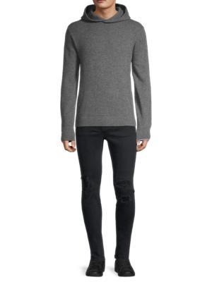 #6: هودي كوكو من الصوف والكشمير - رمادي داكن