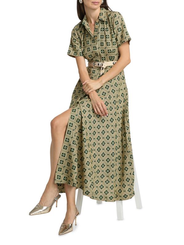 #7: قميص ماكسي من القطن بطبعة Feyi - تان مالتي