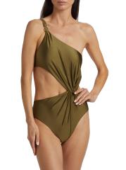 【送料&関税込】Zimmermann wylie One-piece Swimsuit ZIMMERMANN Wylie strapless cutout tie-detailed printed