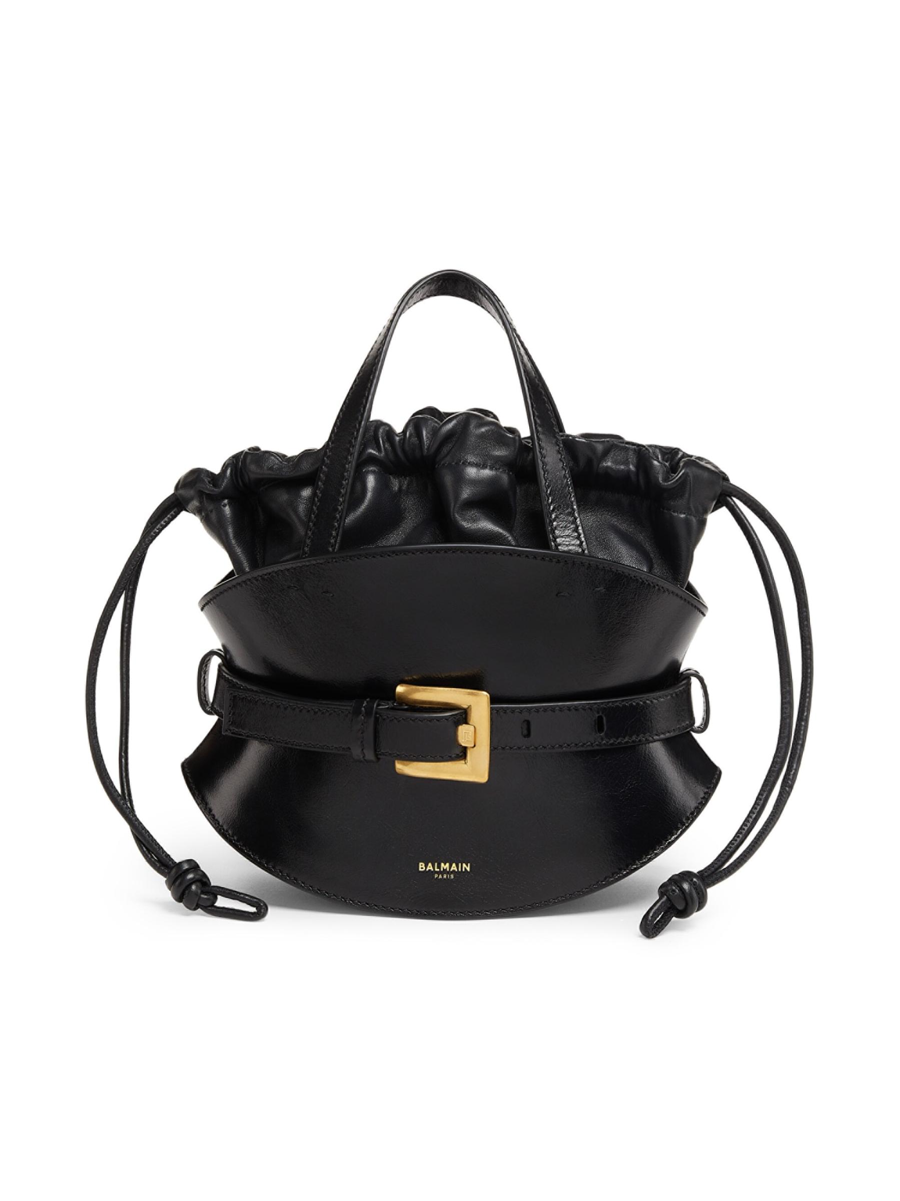 Shop Balmain - Mini Shuffle Leather Top Handle Bag | Saks