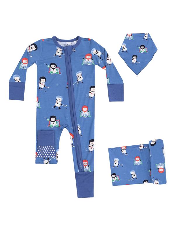 مجموعة أحذية ومريلة وبطانية لهوكي الجليد ثنائية الاتجاه من بيبي بوي