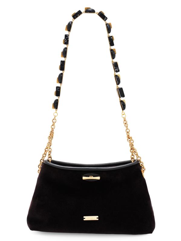 حقيبة كتف ميني كيراز بحزام مرصع