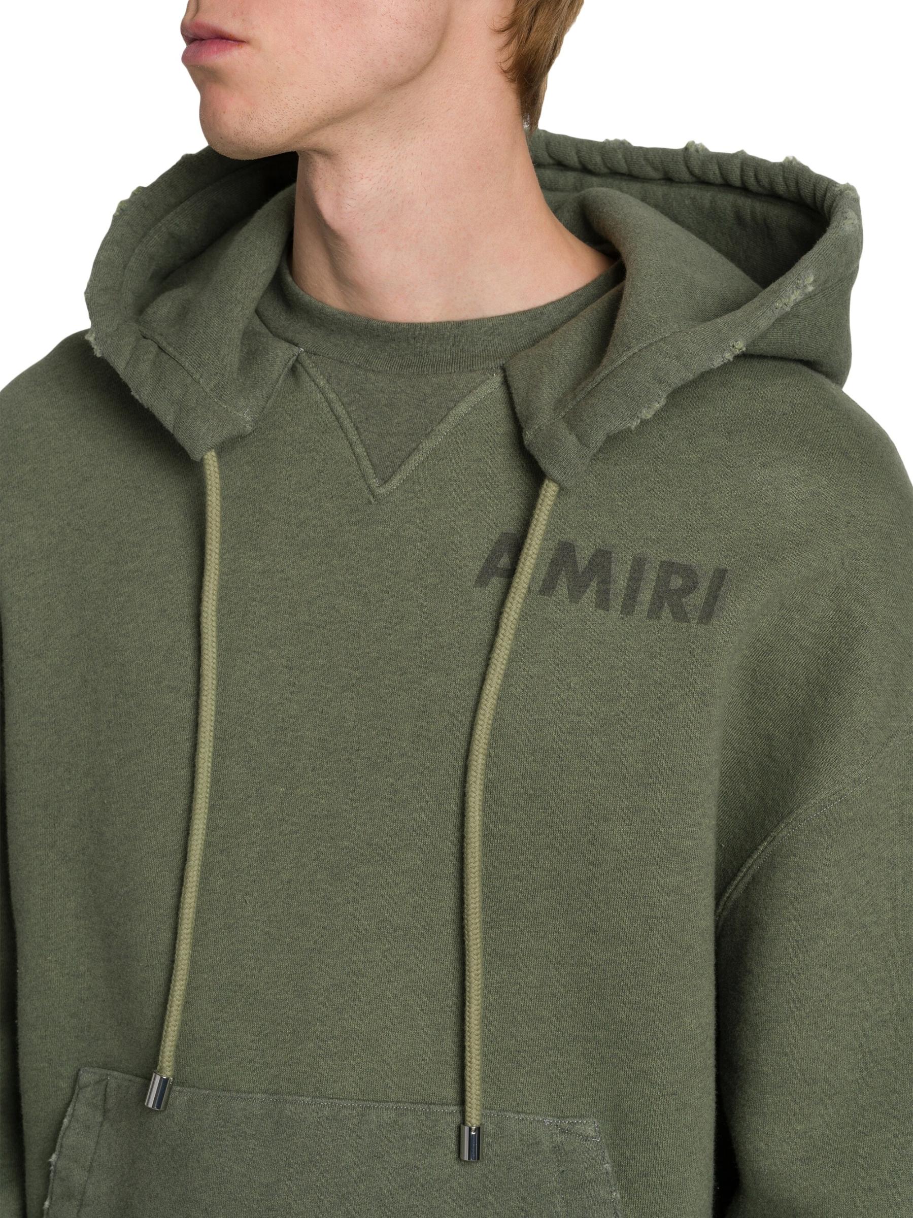 AMIRI ＊ 長袖 袖ポイント コットン スウェットフーディー 関税・送料込】AMIRI ロゴ プリント スウェットシャツ (AMIRI
