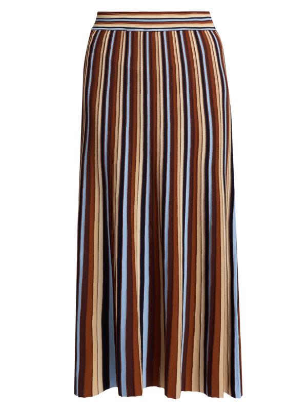 Montana Striped Midi-Skirt