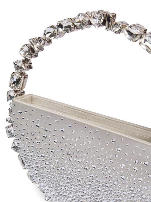 #4: حقيبة تاليا إترنيتي من الساتان مزيّنة - فضة