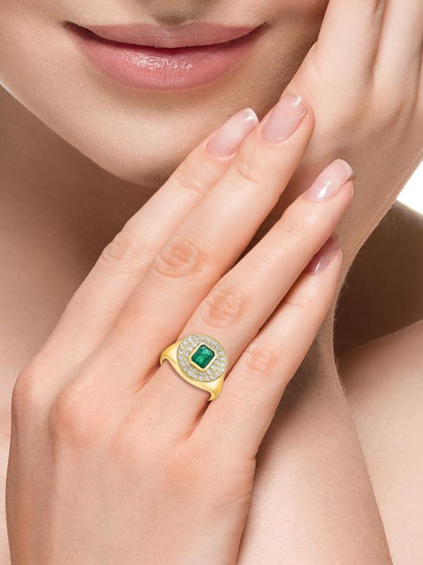 Shop Saks Fifth Avenue Collection 14K Yellow Gold, Emerald