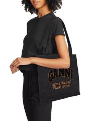 Shop GANNI - Large Easy Shopper Denim Tote Bag | Saks Fifth