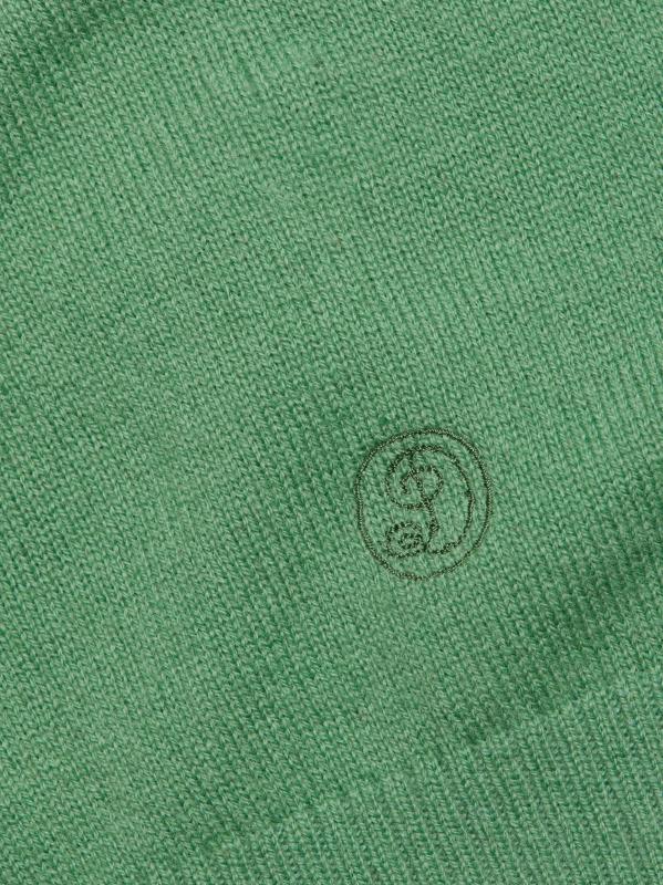 #6: بلوزة لودن من الكشمير برقبة مستديرة بدون أكمام - أخضر كيلي فاتح