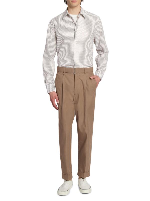 #7: قميص جاد من القطن المقلّم - خبز الزنجبيل الأبيض