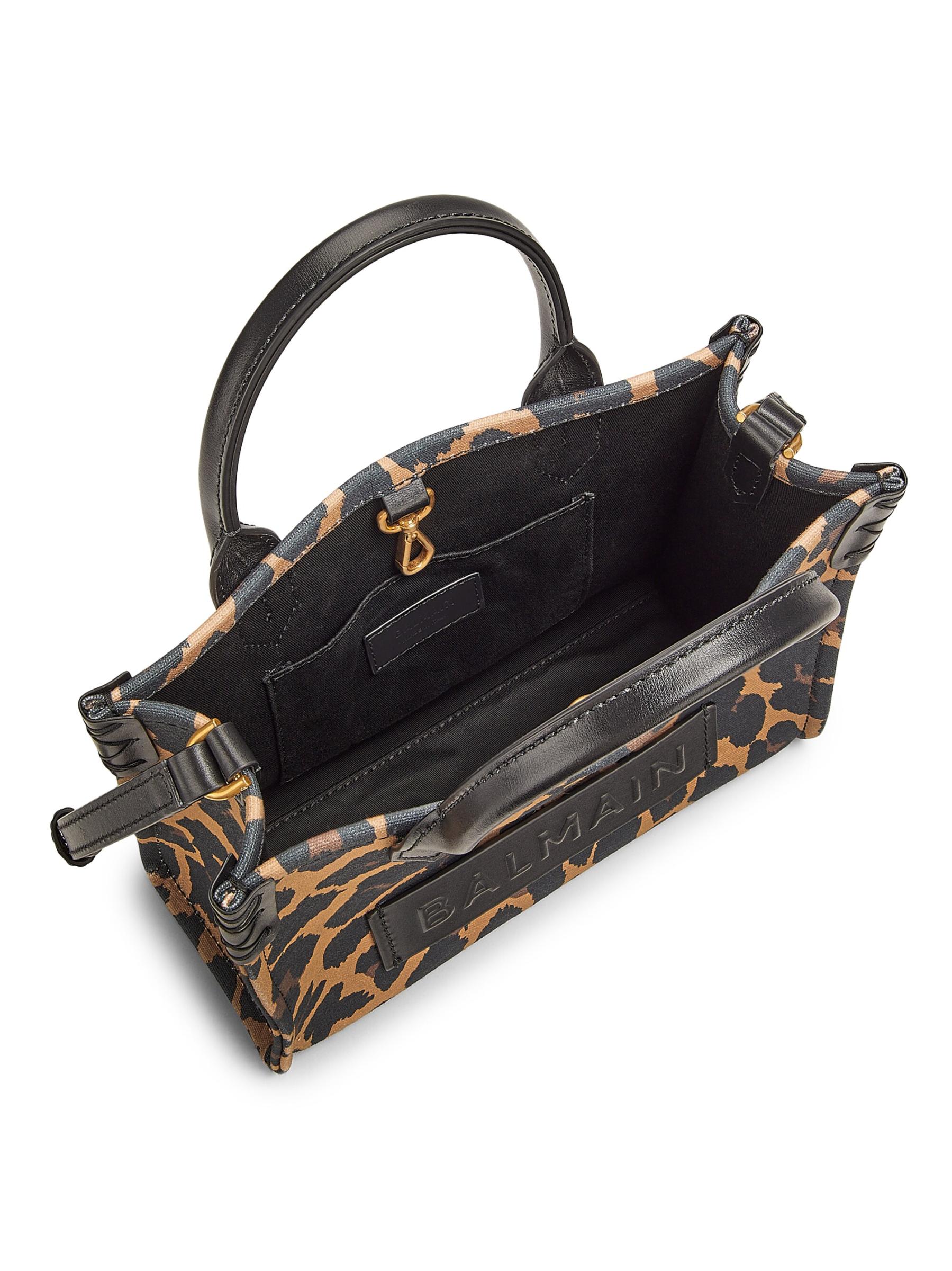 Shop Balmain - Small B-Army Leopard Printed Shopper Tote Bag