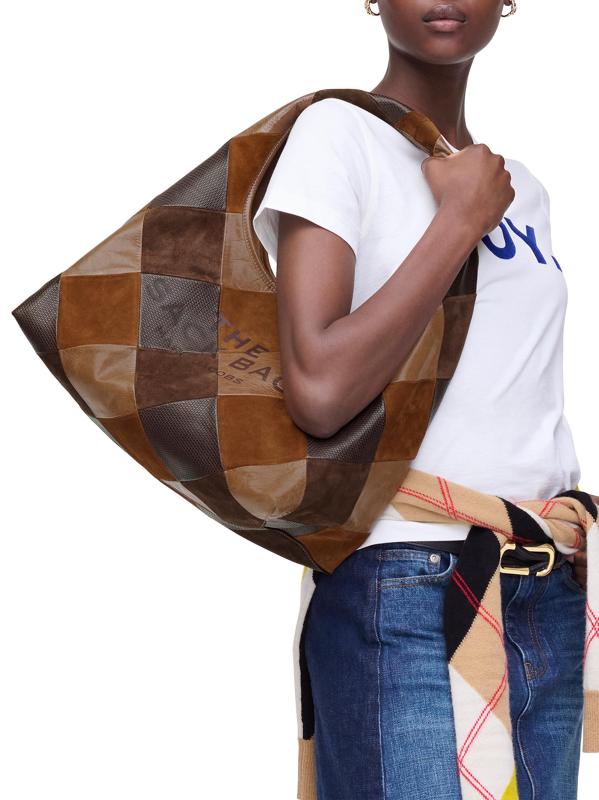 #2: حقيبة الأكياس المرقعة المصنوعة من الجلد المدبوغ - براون مالتي