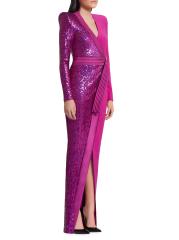 【Mac Duggal 】エレガント♪スパンコール付きガウン ZHIVAGO - テイクオフ・スパンコール・ベルテッド・ガウン を