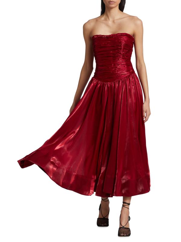 #2: فستان ريجينت متوسط بدون أكمام - العقيق الأحمر