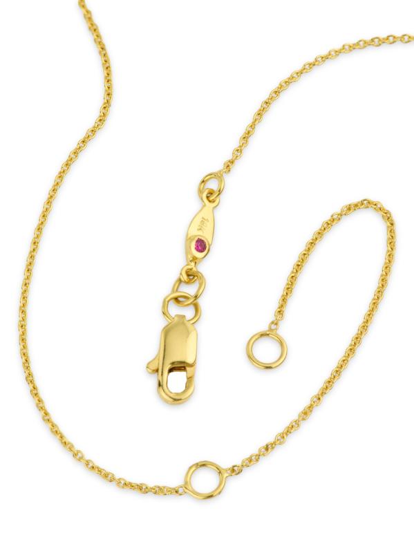 #2: قلادة على شكل مخلب من الماس عيار 18 قيراطًا من تايني تريزرز ومصنوع من الماس عيار 0.03 TCW - أصفر + ذهبي