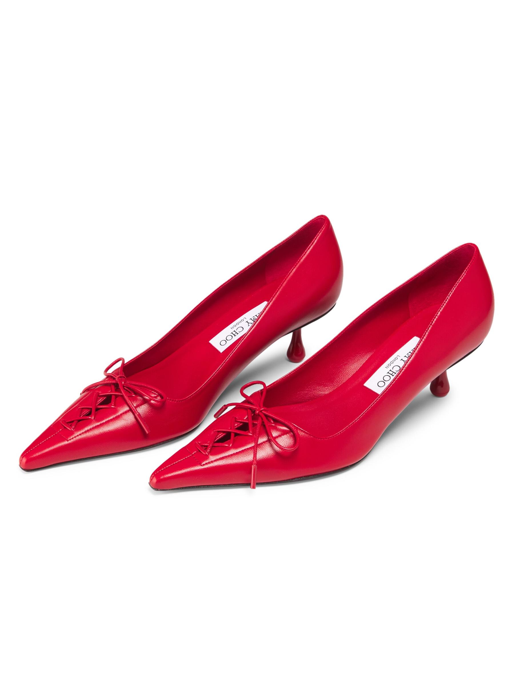 Jimmy Choo - スカーレット50MMレースアップレザーパンプス を