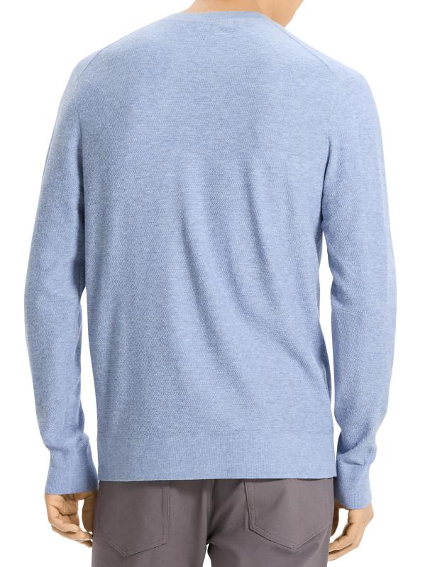 #4: سترة ريلاند برقبة مستديرة - مزيج بحيرة أزرق فاتح