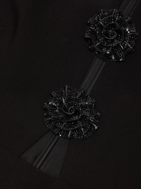 #5: فستان روزيت مزيّن بالكريستال من دروب 11 غريفين - أسود