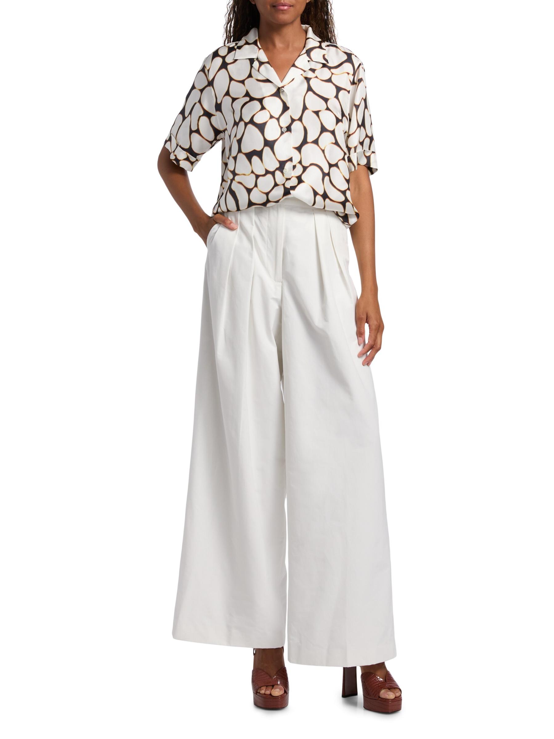 Shop Dries Van Noten - Pamplona Wide-Leg Pants | Saks Fifth