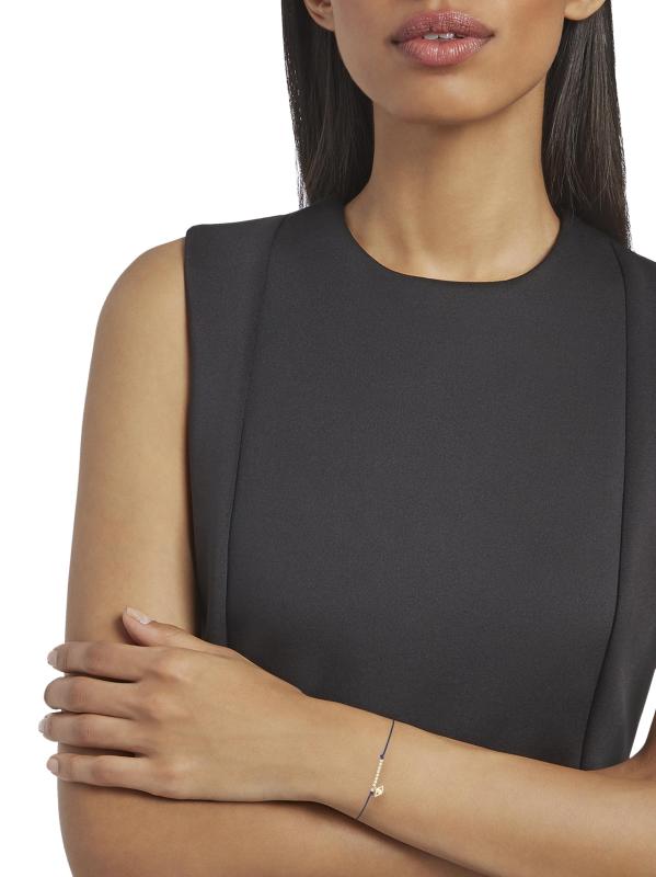 #2: سوار مزين بشعار عين الشر من الذهب الأصفر عيار 14 قيراط والماس في منتصف الليل - NO COLOR