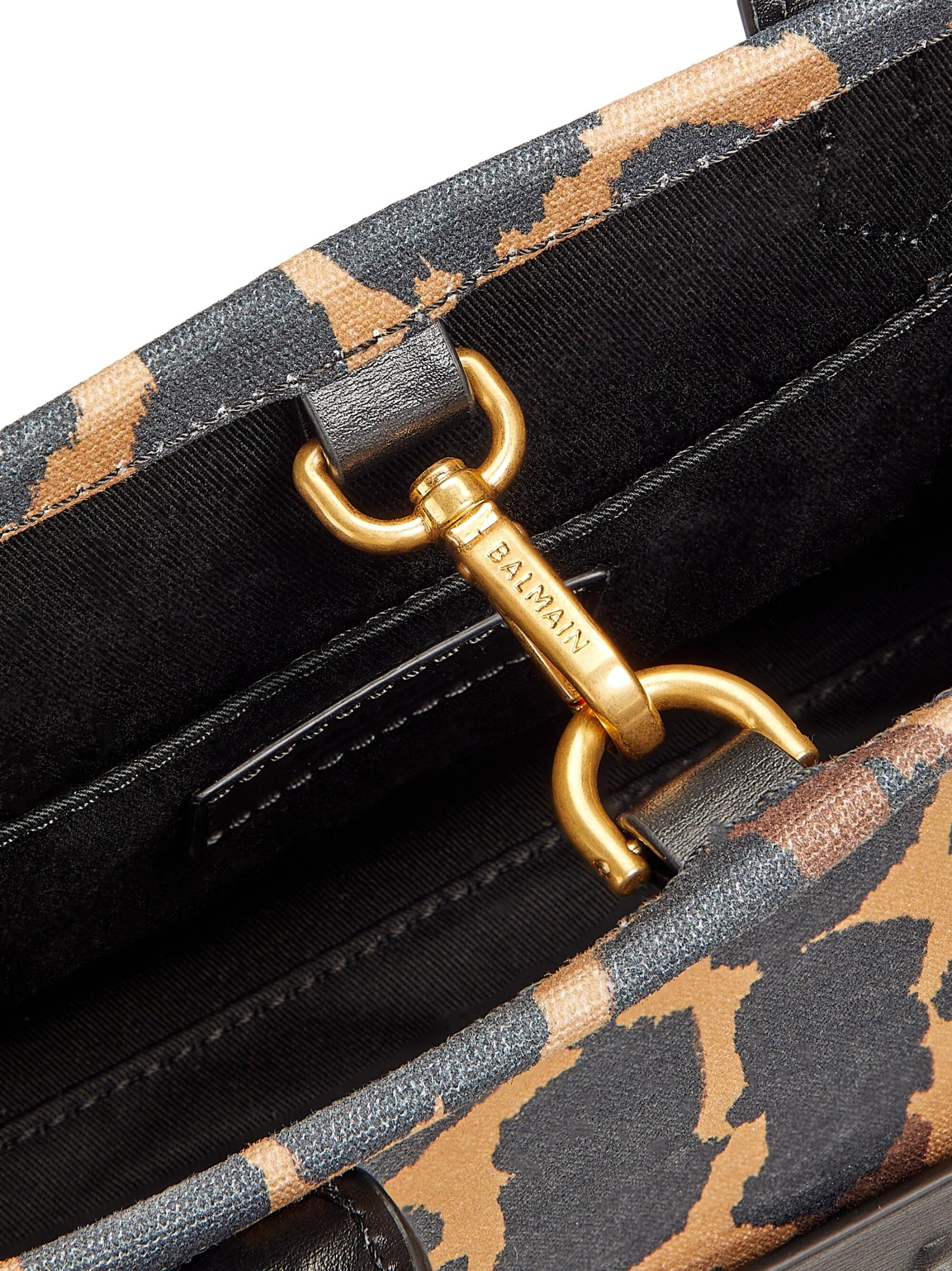 追跡便【BALMAIN】B-Army レオパードプリント トートバッグ B-Army 36 leopard print tote bag - Women | BALMAIN