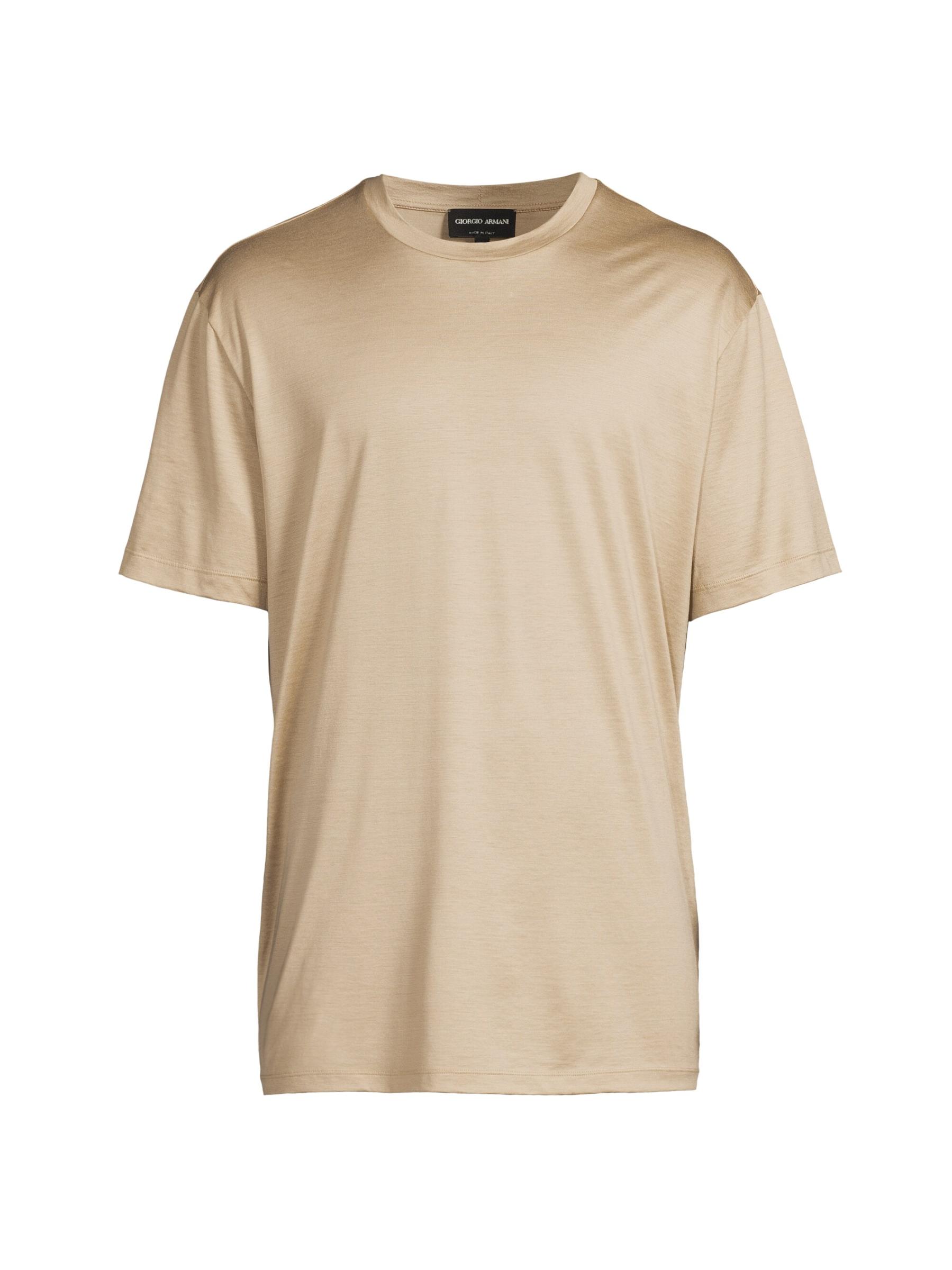 GIORGIO ARMANI SILK T-SHIRT シルク Shop Giorgio Armani - Lux Jersey Silk-Cotton T-Shirt | Saks