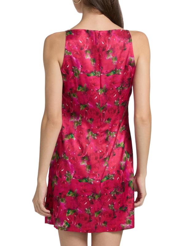 #4: فستان ألبا القصير من مزيج الحرير الزهري - برعم أرجواني