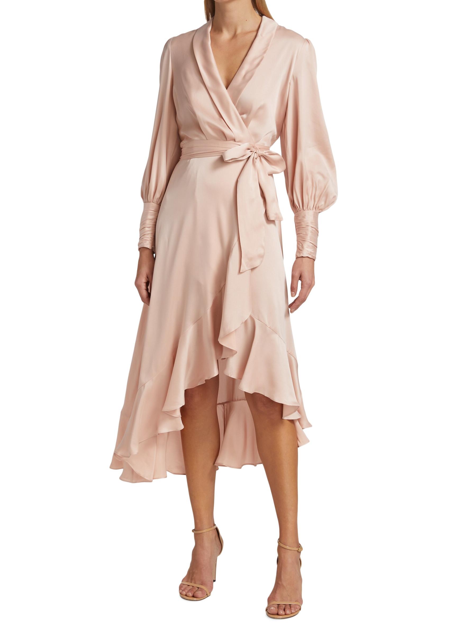 Shop Zimmermann - Silk Wrap Midi-Dress | Saks Fifth Avenue