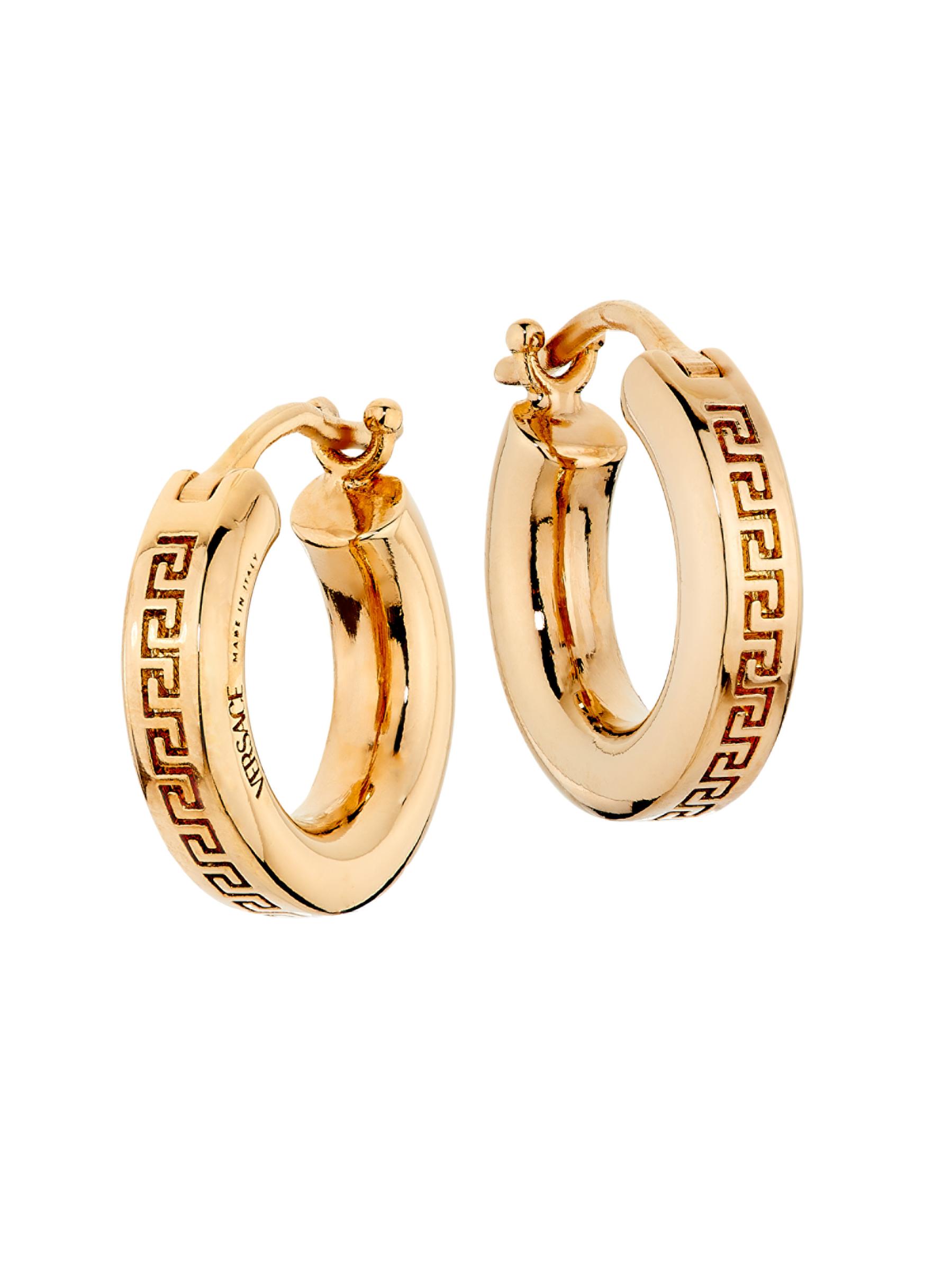 Versace - シルバートーン グレカ フープピアス をオンライン